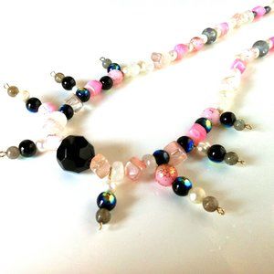 Squash Blossom Necklace- Handmade by me vintage bead and semi precious ooak